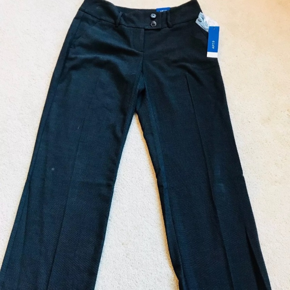 Apt. 9 Trousers size 4 Dress Pants Black NWT
